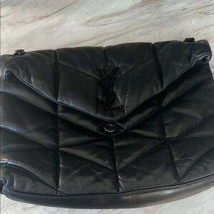 Authentic Yves Saint Laurent Black Quilted Shoulder Bag